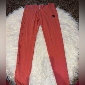 Nike Women’s Small Orange/ Pink / Salmon Front Zip Leggings